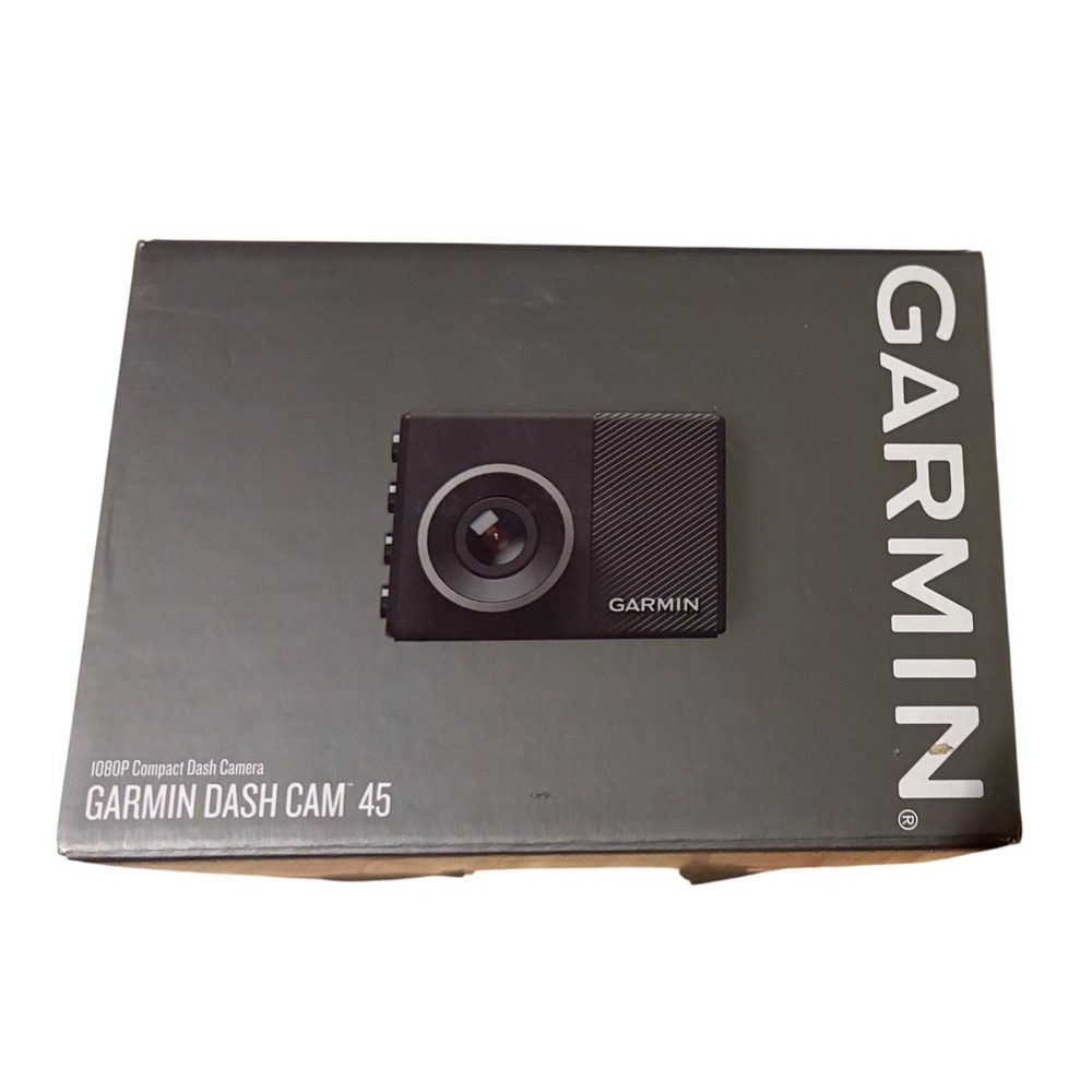 Garmin Dash Cam 45 1080p GPS Compact Dash Camera with 64GB MicroSD Card Black